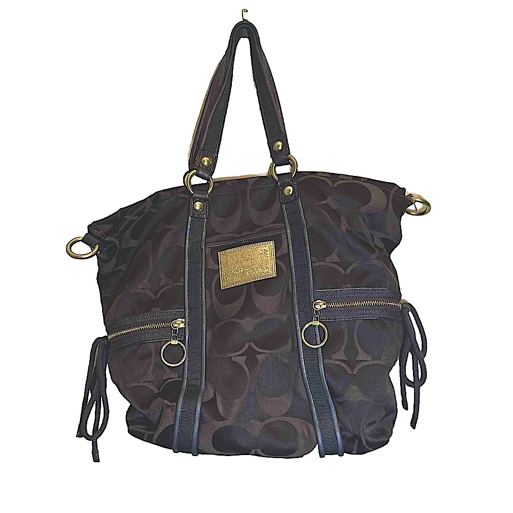 COACH Poppy Brown Signature Print Bag
